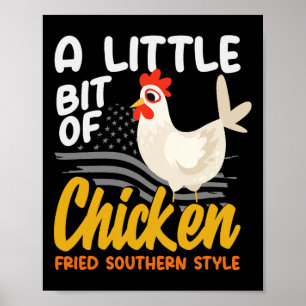 Póster Un Poco De Pollo Frito Al Estilo Sureño Conteo