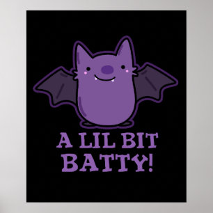 Póster Un poco gracioso bebé bat Pun Dark BG