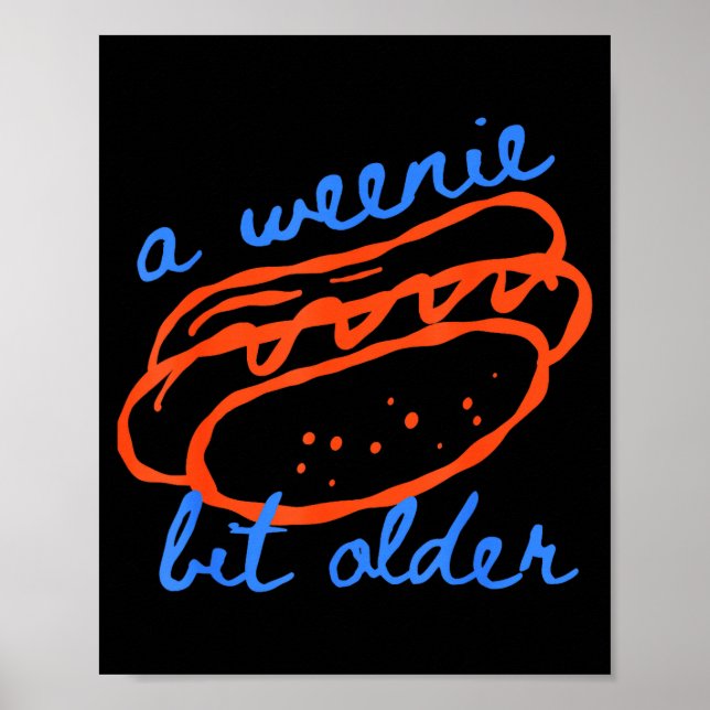 Póster Un poco mayor divertido diseño de cumpleaños con s (Frente)