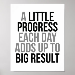 Póster Un poco progreso cada día