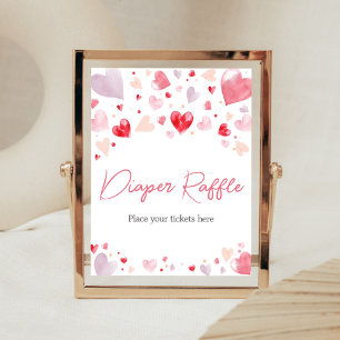 Póster Un poco querido Valentine Diaper Raffle
