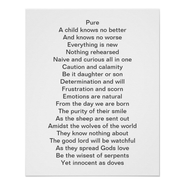 Póster Un poema sobre la infancia (Anverso)