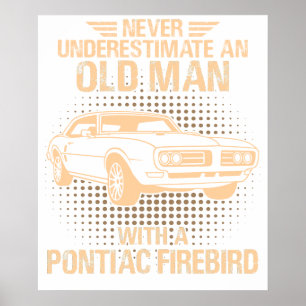 Póster Un Pontiac Firebird anciano 1968