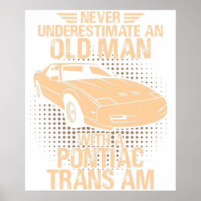 Póster Un Pontiac Trans Am viejo 1991 Gta (Frente)