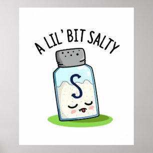 Póster Un poquito salado Gracioso Salt Shaker Pun