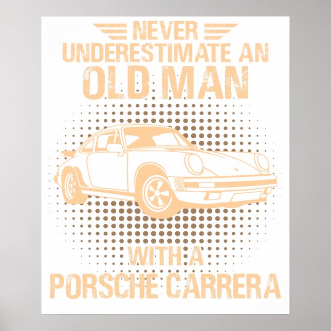 Póster Un Porsche Carrera anciano 1984 (Frente)