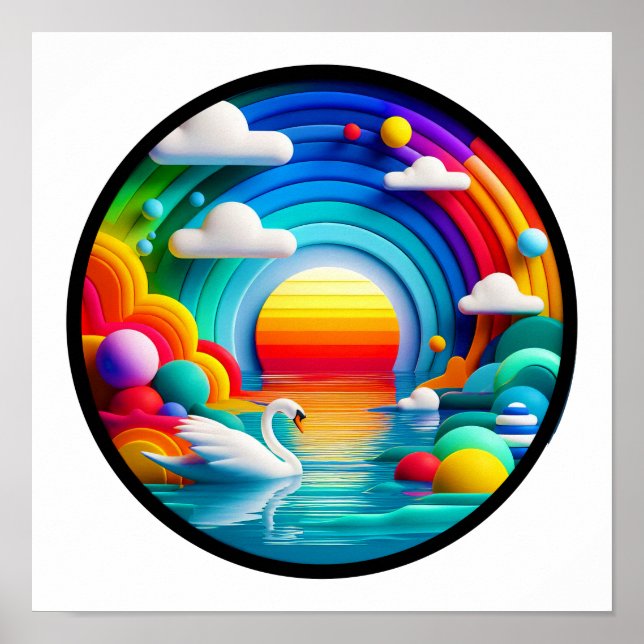 Póster Un poster abstracto de la naturaleza moderna (Frente)