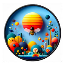 Un poster abstracto de la naturaleza moderna