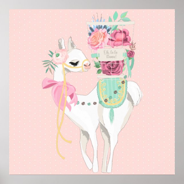 Póster Un poster con hermosas flores y llama (Frente)