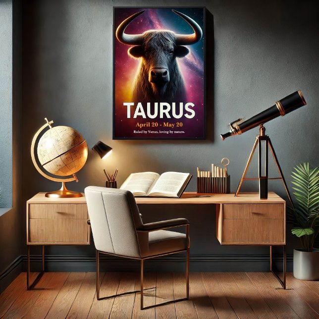 Póster Un Poster cósmico de Taurus Bull Zodiac (Subido por el creador)