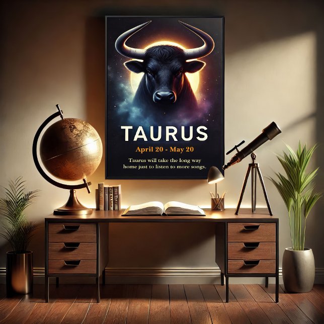 Póster Un Poster cósmico de Taurus Bull Zodiac (Subido por el creador)
