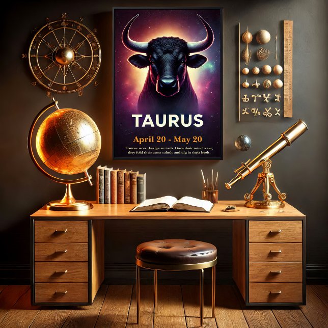 Póster Un Poster cósmico de Taurus Bull Zodiac (Subido por el creador)