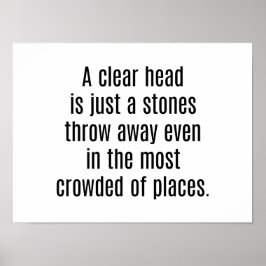 Póster Un Poster de cabezal claro