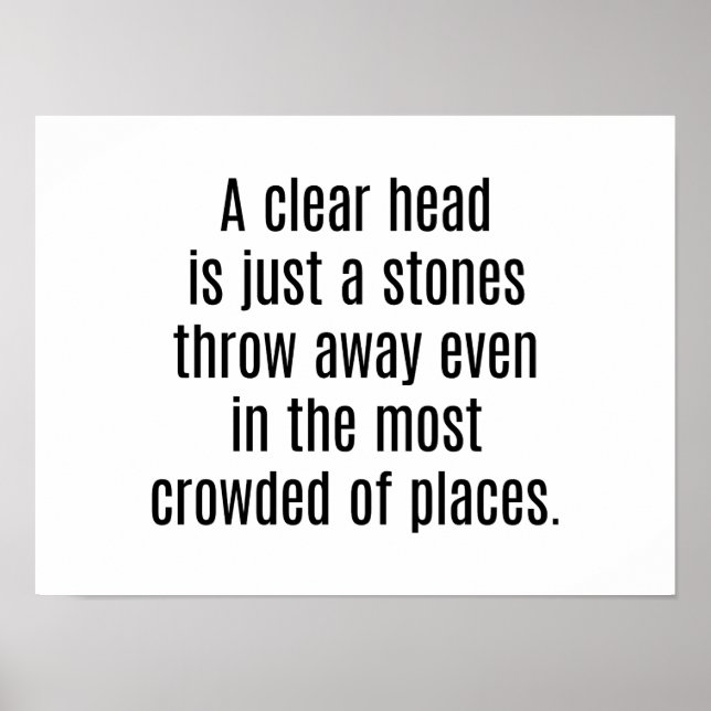 Póster Un Poster de cabezal claro (Frente)