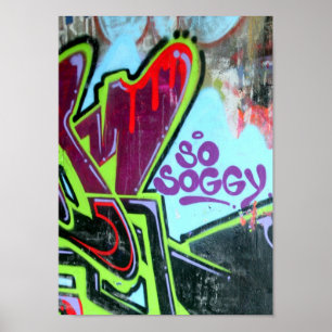 Póster Un poster de graffiti sodomía