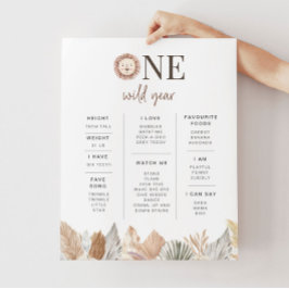 Póster Un Poster de hito de león de año salvaje