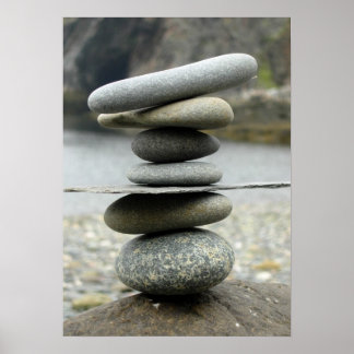 Póster Un Poster de la pila de rocas