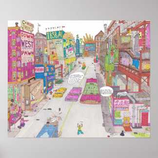 Póster Un poster de momento voltz en el este