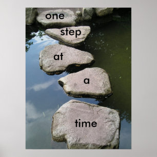 Póster Un poster de motivación del paso a la vez
