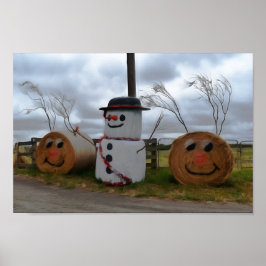 Póster Un Poster de Navidades campesinos