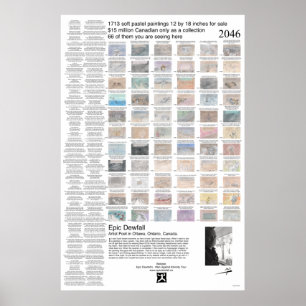 Póster Un poster de pintura de ensueño y poemas de ensueñ
