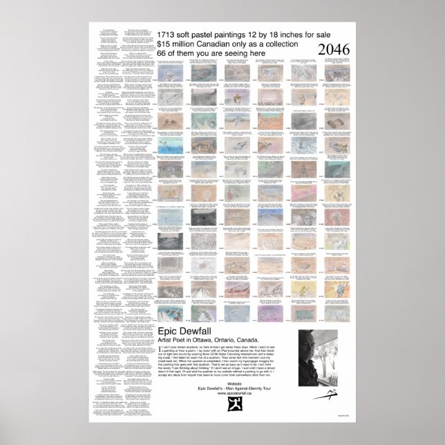 Póster Un poster de pintura de ensueño y poemas de ensueñ (Frente)