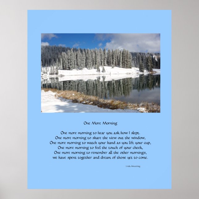 Póster Un Poster de poesía romántica de la mañana (Frente)