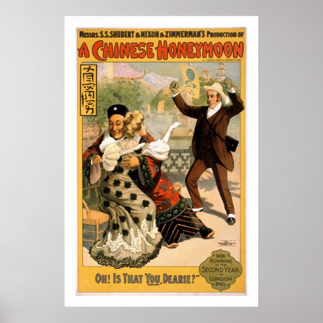 Póster Un Poster de teatro de luna de miel chino (Frente)