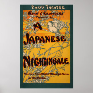 Póster Un poster de teatro del juego del usignuolo