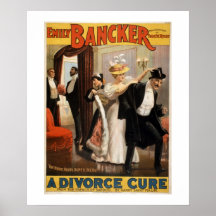 Un Poster de Teatro Vintage de la Cura del Divorci