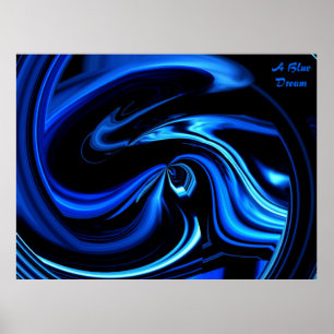 Póster Un Poster del sueño azul
