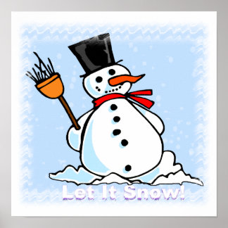 Póster Un Poster escarmentado de Snowman