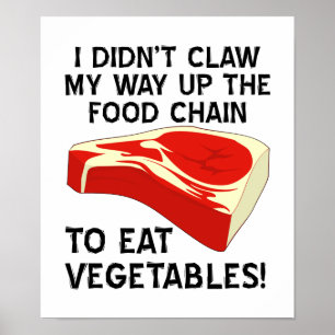 Póster Un Poster gracioso de la cadena alimenticia