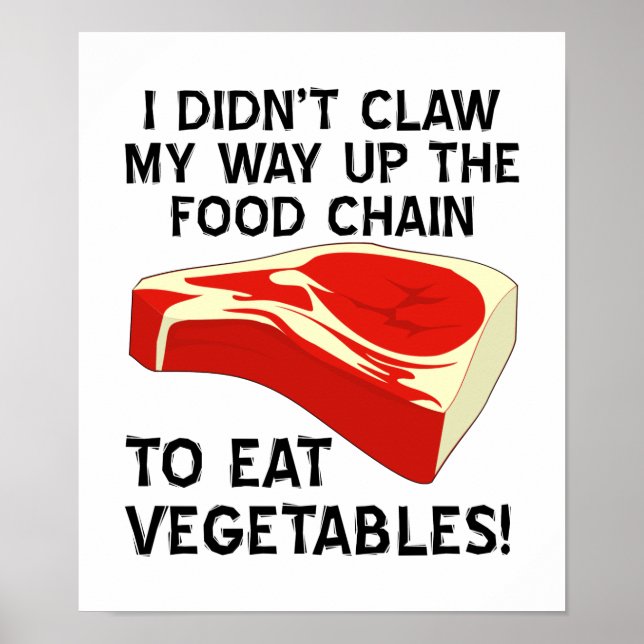 Póster Un Poster gracioso de la cadena alimenticia (Frente)