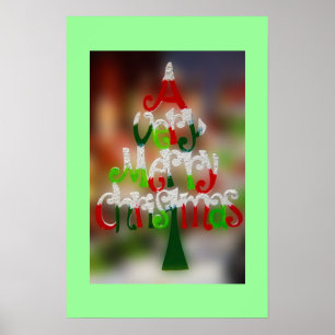 Póster Un Poster navideño muy feliz