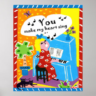 Póster Un poster para hacer cantar su corazón
