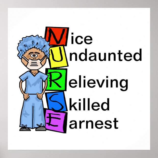 Póster ¡Un Poster Personalizar de la acrónimo de ENFERMER (Frente)