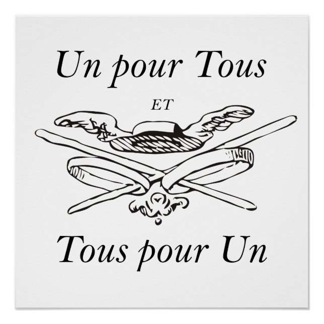 Póster Un pour Tous et Tous pour un - Trois Mousquetaires (Anverso)