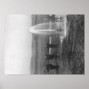 Póster Un pozo flotante en la cuenca del Judith, Montana