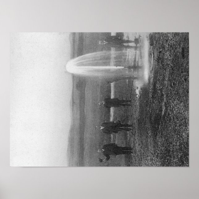 Póster Un pozo flotante en la cuenca del Judith, Montana (Frente)