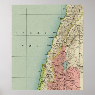 Póster Un precioso mapa de Israel