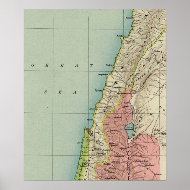 Póster Un precioso mapa de Israel (Frente)