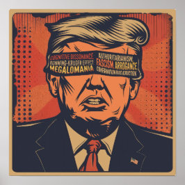 Póster Un presidente con los ojos vendados por problemas 