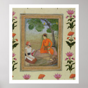 Póster Un príncipe en la discusión con un holdin del