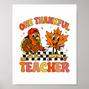 Póster Un profesor agradecido Día de Acción de Gracias Pa