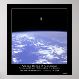 Póster Un profundo sentido de unidad - Astronauta McCandl