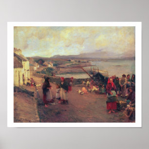 Póster Un Pueblo Connemara - El Camino Al Puerto, 1898