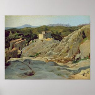 Póster Un pueblo en las montañas