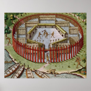 Póster Un pueblo indio