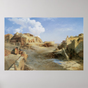 Póster Un pueblo indio, Laguna, Nuevo México, por Moran